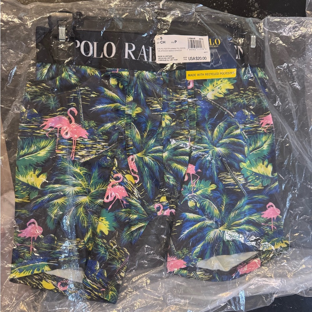 Polo /Ralph Lauren Black and Green Tropical print boxer briefs